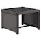 Manhattan Comfort Menton Steel Rattan 2-Piece Chair Lounge and 2 Seater with Coffee Table Patio Set in Grey OD-CV009-GY - alternate 9